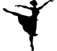 Sticker Silhouette ballerine