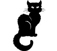 Sticker Silhouette chat