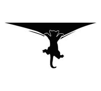 Sticker Silhouette chat pendu