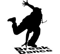 Sticker Silhouette danseur Break dance