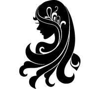 Sticker Silhouette d'une jolie fille