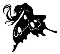 Sticker Silhouette fée dansant en cadence