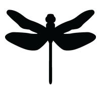 Sticker Silhouette libellule