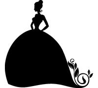 Sticker Silhouette mariée