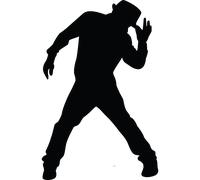 Sticker Silhouette Moonwalker