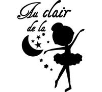 Sticker Silhouette petite danseuse "Au clair de la lune"