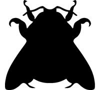 Sticker Silhouette Scarabée