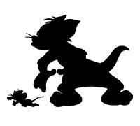 Sticker Silhouette Tom et Jerry
