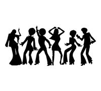 Sticker Silhouettes danseurs Disco