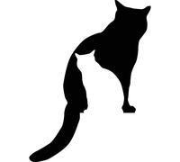 Sticker silhouettes de chats