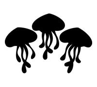 Sticker Silhouettes méduses