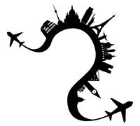 Sticker skyline monuments du monde
