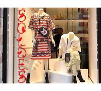 Sticker Soldes Feuilles Printemps Vertical - Nombreuses tailles et couleurs disponibles