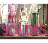 Sticker Soldes Traits Elégants - Nombreuses tailles et couleurs disponibles