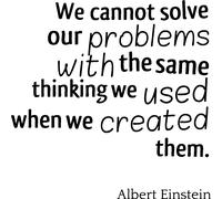 Sticker Solve problems - Albert Einstein