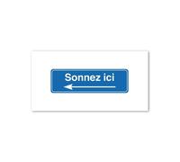 Sticker Sonnez Ici Gauche Bleu - Z325