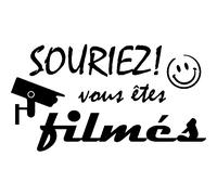 Sticker Souriez! Vous êtes filmés