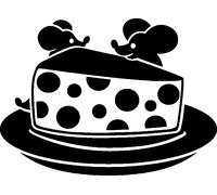 Sticker Souris et fromage 1