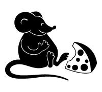 Sticker Souris et fromage 2
