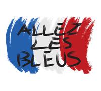 Sticker sport allez les bleus