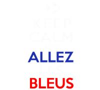 Sticker sport keep calm and allez les bleus