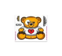 Sticker Standard Teddy Coeur Fuck 10x12cm