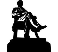 Sticker Statue de Charles Darwin