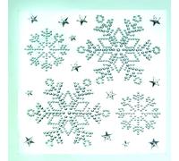 Sticker Strass Flocon Étoilé Cristal 1 À 8,5 Cm 17 P.