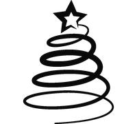 Sticker stylisé arbre de Noël