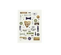 MÉGACRÉA Sticker Super Papa avec Foil 41 pièces