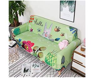 Sticker Superb 1 Pièce Canapé Housse 1-4 Places Extensible Fleur d'animal 3D avec Accoudoirs Housse de Canapé pour Enfant Confortable de Salon Chambre (Style 5,4 Places (235-300cm))