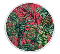 Sticker Superb Couverture de Plage Été Plante Tropicale des Fruits Ananas Impression 100% Microfibre Serviette de Plage Voyage Vacances Randonnée Les Sports Yoga Camping Pique-Nique (Rouge Vert)
