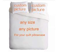 Sticker Superb. Personnalisé Photo Housse Couette Parure Lit Microfibre, Customized Housse Couette Taie d'oreiller Personnalisée Texte Photo Parures Lit 1 Personne 155x220cm (155x220cm) Noir/Blanc