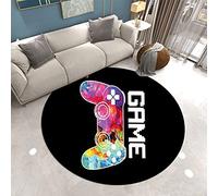Sticker Superb. Rond 3D Tapis Chambre Salon Galaxie Gamepad Manette De Jeu Motif Moderne Décoration Flanelle Antiderapant Tapis pour Ado Garcon Gamer Enfant Adulte Bebe (Multi 3,Diamètre 100cm)