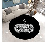 Sticker Superb. Rond 3D Tapis Chambre Salon Galaxie Gamepad Manette De Jeu Motif Moderne Décoration Flanelle Antiderapant Tapis pour Ado Garcon Gamer Enfant Adulte Bebe (Multi 2,Diamètre 140cm)