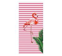 Sticker Superb Serviette DE Plage 70 x 150 cm Animaux en 3D Serviette de Bain Séchage Rapide Microfibre Bleu Rose Léopard Rayure Carré Couverture Voyage Vacances (Flamant Vert)