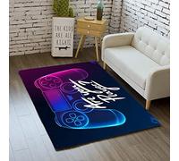 Sticker Superb. Tapis Chambre 3D Moderne Gamepad Gamer Ado Enfant Garçon Salon Tapis Antidérapant Graffiti Jeu Console Décoration Tapis Bouton d'action Flanelle Tapis Doux (Mauve,120x160 cm)