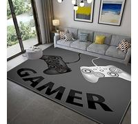 Sticker Superb. Tapis de Contrôleur de Jeu Tapis de Sol Antidérapant Tapis de Porte Salon Chambre Jeu pour Enfants Tapis Rampant Adolescents Garçons Graffiti Game Console Grand Rugs (Gris,160x200 cm)