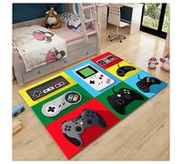 Xisnuient Tapis à Motifs de Console de Jeux Gris Noir Chambre Moderne Maternelle Tapis Antidérapant Tapis pour Enfants Tapis sous Couche pour Salon (Style 4,80 * 120 cm)