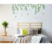 Sticker Suspension Florale et Oiseaux - Nombreuses tailles et couleurs disponibles