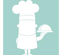 Sticker tableau blanc Caricature Chef de cuisine
