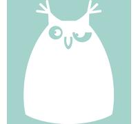 Sticker tableau blanc Caricature hibou