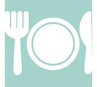 Sticker tableau blanc Design couverts de table