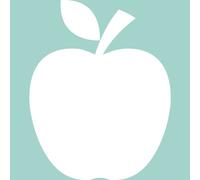 Sticker tableau blanc Design pomme