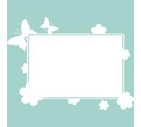 Sticker tableau blanc Papillons dans un champ