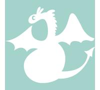 Sticker tableau blanc Silhouette dragon