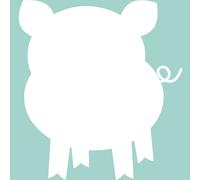 Sticker tableau blanc Silhouette petit cochon