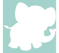 Sticker tableau blanc Silhouette petit éléphant