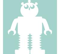 Sticker tableau blanc Silhouette robot