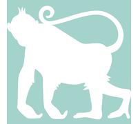 Sticker tableau blanc Silhouette singe
